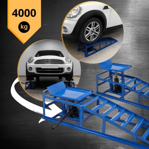 RAMPY Z PODNOŚNIKIEM HYDRAULICZNYM 2 szt.MAX 4T RAMPY Z PODNOŚNIKIEM HYDRAULICZNYM 2 szt.MAX 4T