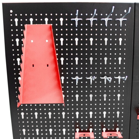 TABLICA ŚCIANKA NARZĘDZIOWA DO GARAŻU 3 CZĘŚCIOWA Czerwona Do Warsztatu