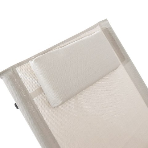Leżak OGRODOWY bujany DESIGNERSKI beżowy textilene 150 kg komplet 2 szt Leżak OGRODOWY bujany DESIGNERSKI beżowy textilene 150 kg komplet 2 szt