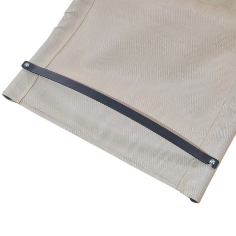 Leżak OGRODOWY bujany DESIGNERSKI beżowy textilene 150 kg komplet 2 szt Leżak OGRODOWY bujany DESIGNERSKI beżowy textilene 150 kg komplet 2 szt