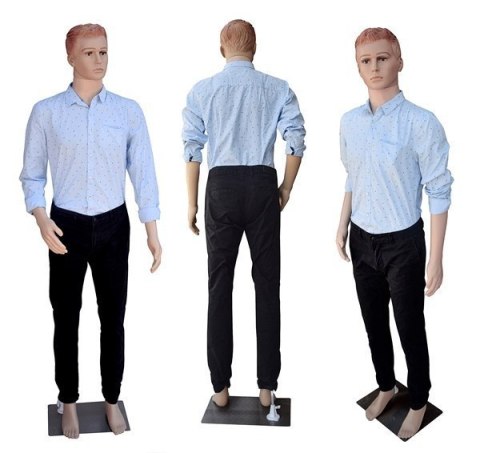 Manekin wystawowy męski pełnopostaciowy 187 cm z głową stabilny Manekin wystawowy męski pełnopostaciowy 187 cm z głową stabilny
