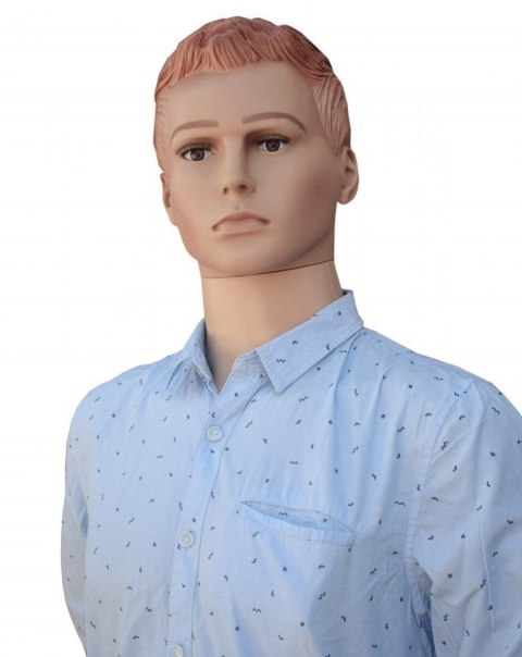 Manekin wystawowy męski pełnopostaciowy 187 cm z głową stabilny Manekin wystawowy męski pełnopostaciowy 187 cm z głową stabilny