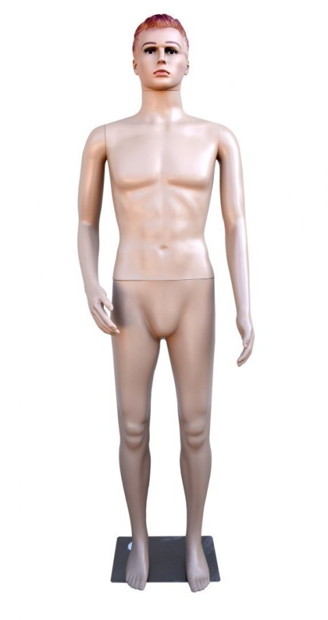 Manekin wystawowy męski pełnopostaciowy 187 cm z głową stabilny Manekin wystawowy męski pełnopostaciowy 187 cm z głową stabilny