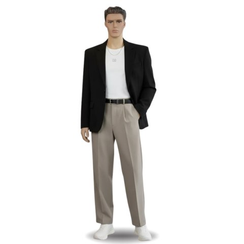 Manekin męski całopostaciowy wystawowy realistyczny cielisty 190 cm m/l