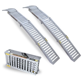 Najazd Rampa 200x27x16cm, 250kg/1100kg Składane Rampy Stal Stopery