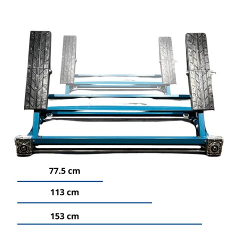 Podnośnik samochodowy podnośnik nożycowy 3000 kg Regulowany 77.5 - 153 cm