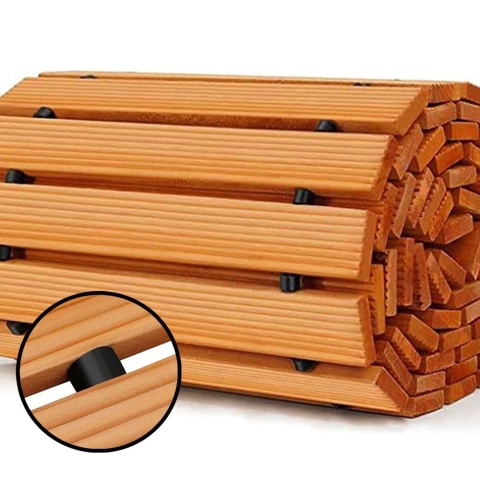 Ogrodowa Drewniana Ścieżka BITUXX 250x75 cm Antypoślizgowa Zwijana