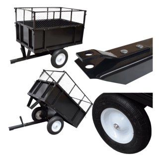 Przyczepka do traktorka ogrodowego do 300 kg 114 cm wywrotka z kiprem ATV