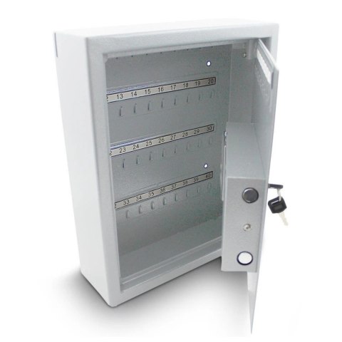 Sejf na klucze 48 haczyków zamek elektroniczny szyfrowy jasnoszary metalowy