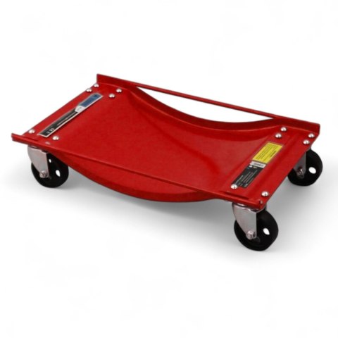 Wózki Manewrowe 450 kg 4 Sztuki Czerwone Rolki Transportowe do Samochodów