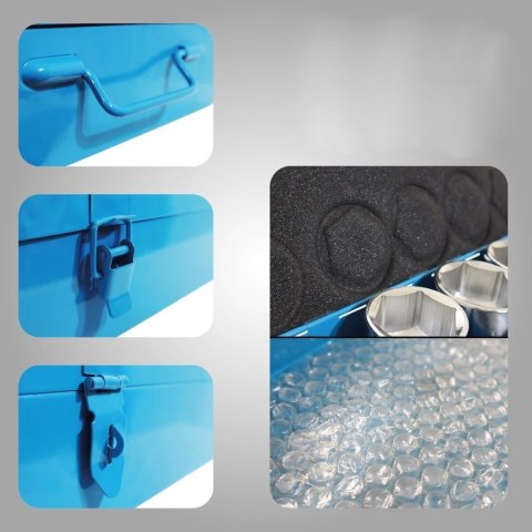 Zestaw kluczy nasadowych 3/4" 19-70 mm grzechotka + przedłużki