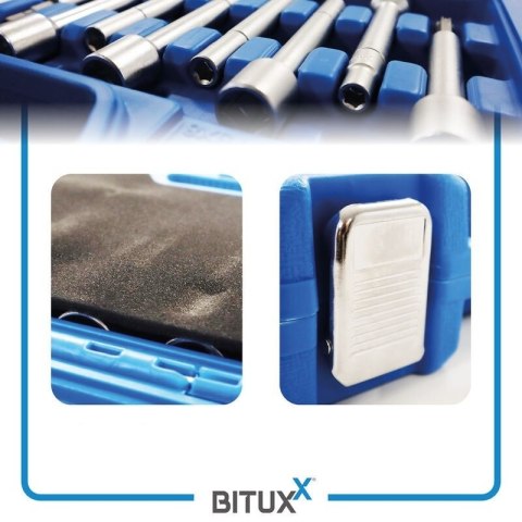 Zestaw nasadek do montażu amortyzatorów z gzechotką 1/2" 18 elementów