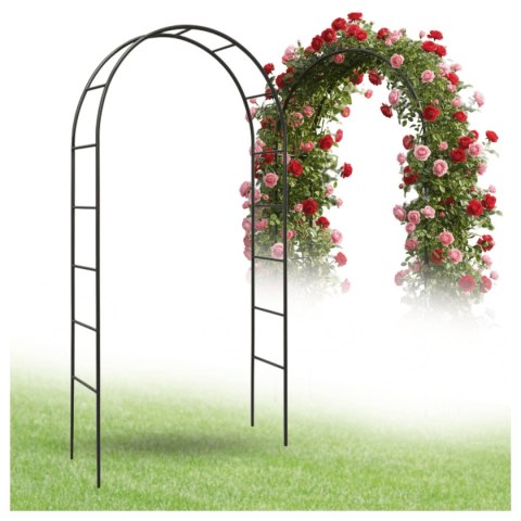 Pergola Ogrodowa Metalowa Tarasowa 240x150 cm Czarna