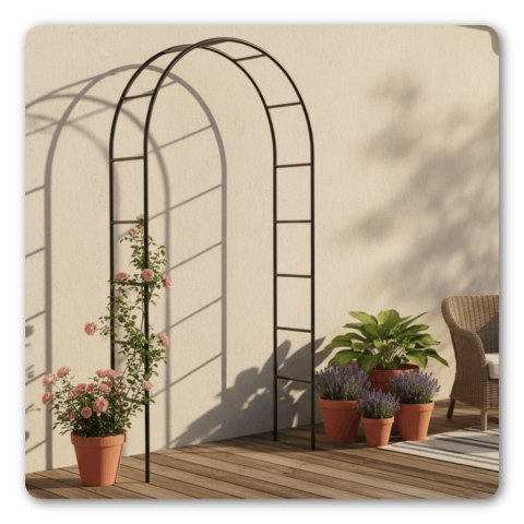 Pergola Ogrodowa Metalowa Tarasowa 240x150 cm Czarna
