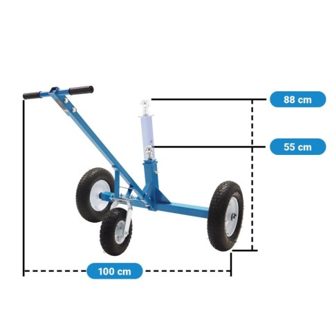Pomoc manewrowa do przyczepy 453 kg kula 50 mm regulowana wysokość