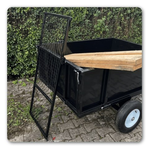 Przyczepka do traktorka ogrodowego do 300 kg 114 cm wywrotka z kiprem ATV