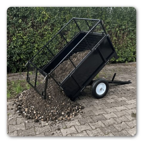 Przyczepka do traktorka ogrodowego do 300 kg 114 cm wywrotka z kiprem ATV