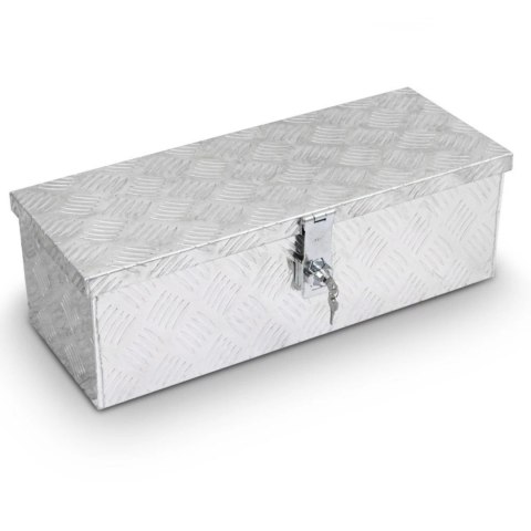 Skrzynia aluminiowa transportowa 25l srebrna zamykana na klucz wodoodporna