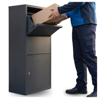 Skrzynka na Paczki XL Antracyt 82cm Domowy Paczkomat Skrzynka Wrzutowa