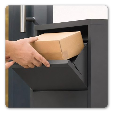 Skrzynka na Paczki XL Antracyt 82cm Domowy Paczkomat Skrzynka Wrzutowa