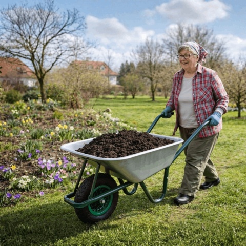 Taczka 100L, 250 kg Ocynkowana Misa Pneumatyczne Koło Solidna i Lekka