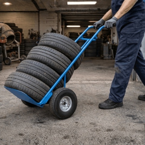 WÓZEK TRANSPORTOWY 200KG Pneumatyczny Magazynowy DO MEBLI PACZEK