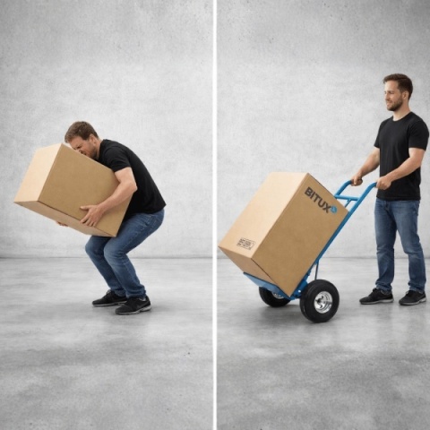 WÓZEK TRANSPORTOWY 200KG Pneumatyczny Magazynowy DO MEBLI PACZEK