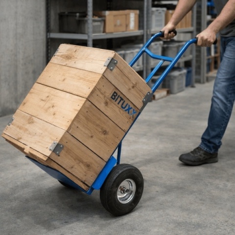 WÓZEK TRANSPORTOWY 200KG Pneumatyczny Magazynowy DO MEBLI PACZEK