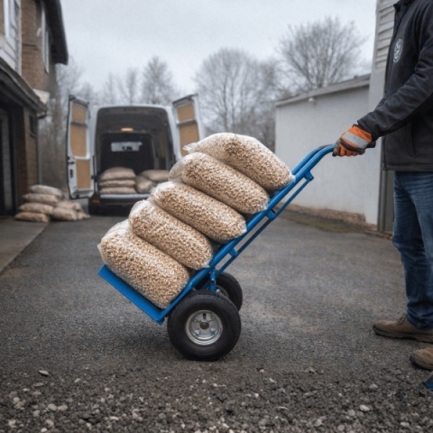 WÓZEK TRANSPORTOWY 200KG Pneumatyczny Magazynowy DO MEBLI PACZEK