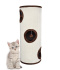 Drapak dla kota z legowiskiem w kształcie tuby 100cm beżowo-brązowa