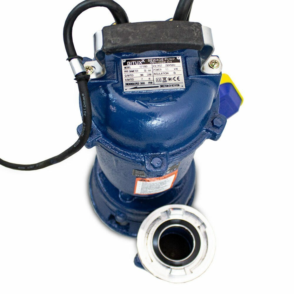 Submersible sewage pump for fountain cisterns garden pools 1100W Submersible sewage pump for fountain cisterns garden pools 1100W