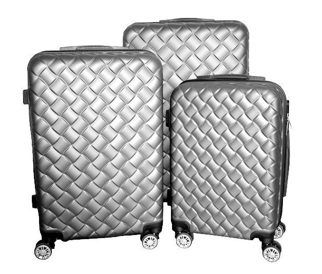 Suitcases set of 3 Silver Suitcases set of 3 Silver
