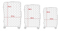 Suitcases set of 3 Silver Suitcases set of 3 Silver