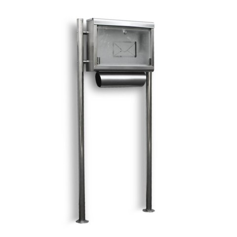 SKRZYNKA POCZTOWA NA LISTY ZE STOJAKAMI STAL INOX SKRZYNKA POCZTOWA NA LISTY ZE STOJAKAMI STAL INOX