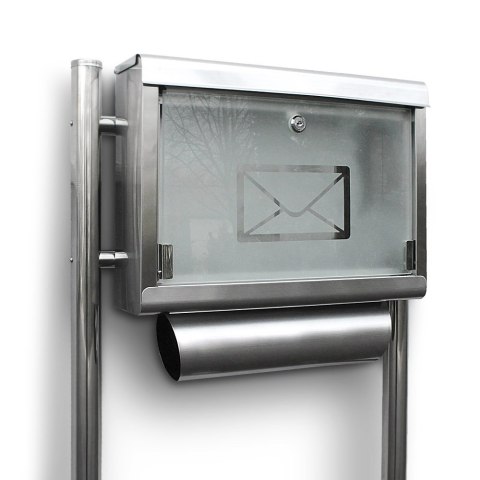 SKRZYNKA POCZTOWA NA LISTY ZE STOJAKAMI STAL INOX SKRZYNKA POCZTOWA NA LISTY ZE STOJAKAMI STAL INOX