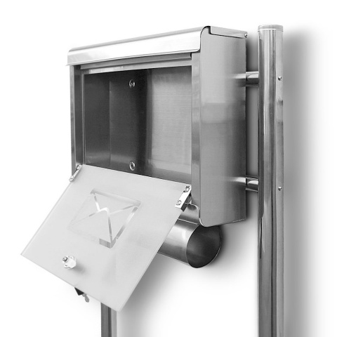 SKRZYNKA POCZTOWA NA LISTY ZE STOJAKAMI STAL INOX SKRZYNKA POCZTOWA NA LISTY ZE STOJAKAMI STAL INOX