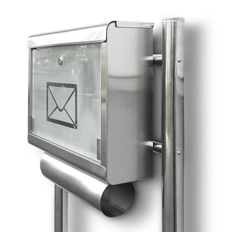 SKRZYNKA POCZTOWA NA LISTY ZE STOJAKAMI STAL INOX SKRZYNKA POCZTOWA NA LISTY ZE STOJAKAMI STAL INOX