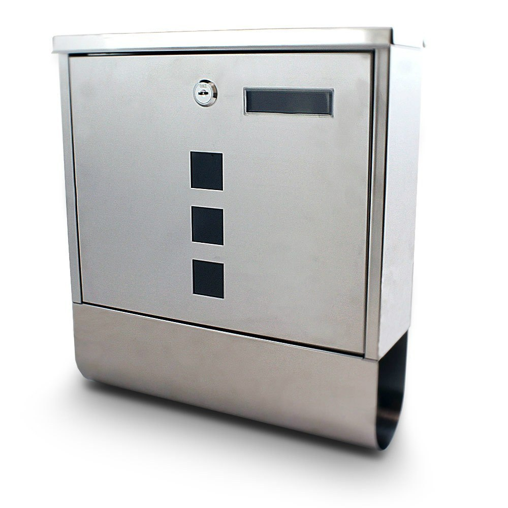 Skrzynka pocztowa na listy z gazetnikiem ze stali inox Skrzynka pocztowa na listy z gazetnikiem ze stali inox