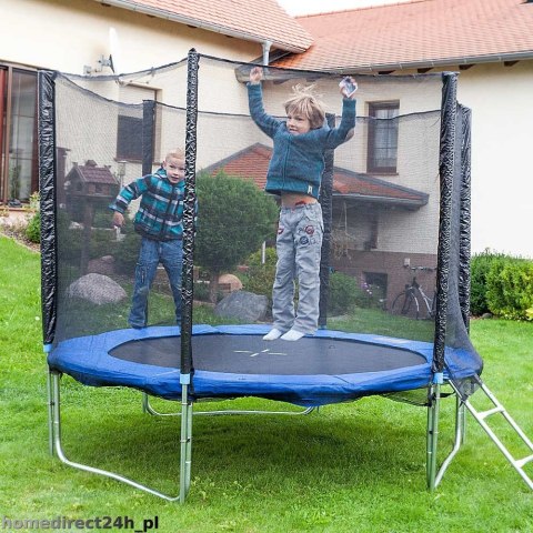 TRAMPOLINA 250 cm + DRABINKA + SIATKA + OSŁONA