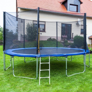 TRAMPOLINA 370 cm + DRABINKA + SIATKA + OSŁONA