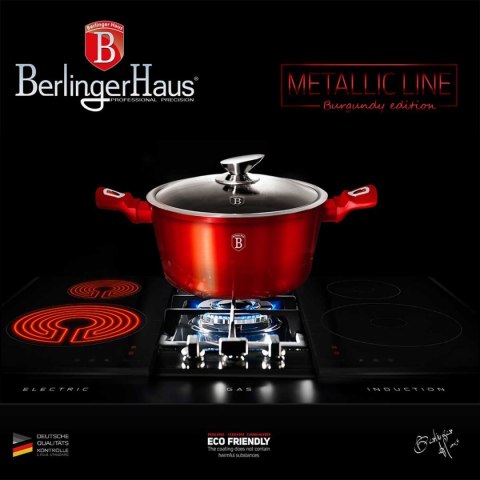 GARNEK GRANITOWY 28cm BERLINGER HAUS RED METALLIC LINE BH-1258