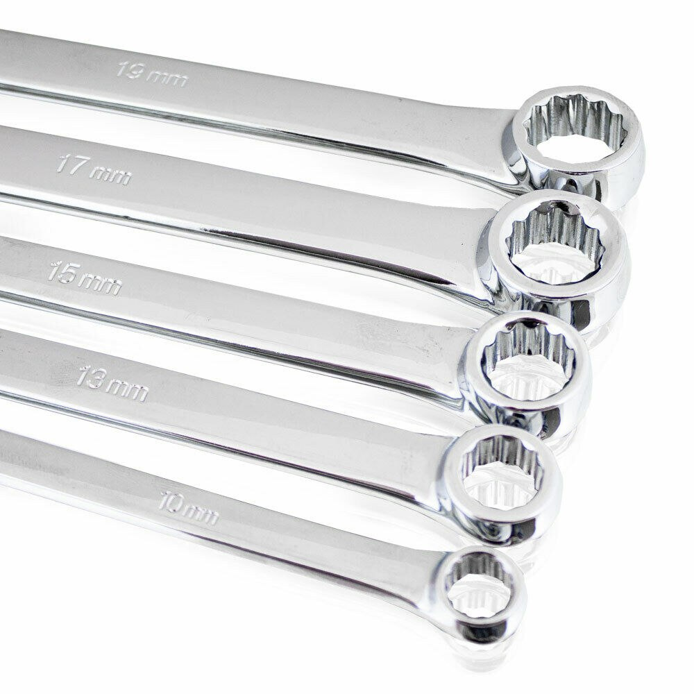 Zestaw kluczy oczkowych 5 sztuk dwustronne rozmiary 8-19mm Zestaw kluczy oczkowych 5 sztuk dwustronne rozmiary 8-19mm