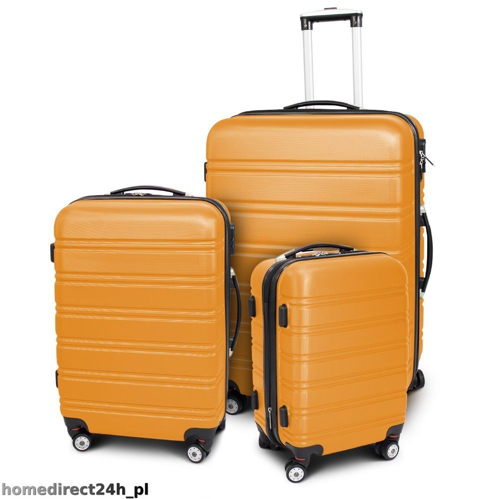 Zestaw walizek podróżnych ABS LINE Pomarańczowy Zestaw walizek podróżnych ABS LINE Pomarańczowy