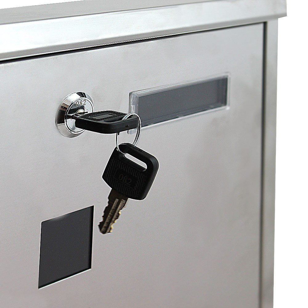 Skrzynka pocztowa na listy z gazetnikiem ze stali inox Skrzynka pocztowa na listy z gazetnikiem ze stali inox