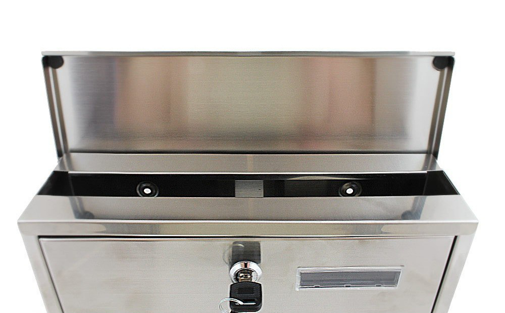 Skrzynka pocztowa na listy z gazetnikiem ze stali inox Skrzynka pocztowa na listy z gazetnikiem ze stali inox