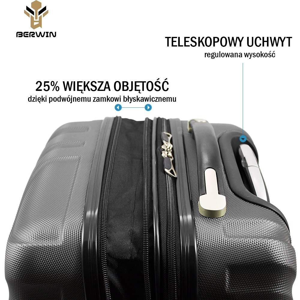 Nowoczesne walizki podrózne turystyczne Zestaw 3 Nowoczesne walizki podrózne turystyczne Zestaw 3