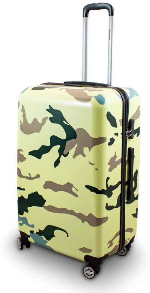 ZESTAW NOWOCZESNYCH WALIZEK PODRÓŻNYCH M L XL WZÓR CAMOUFLAGE