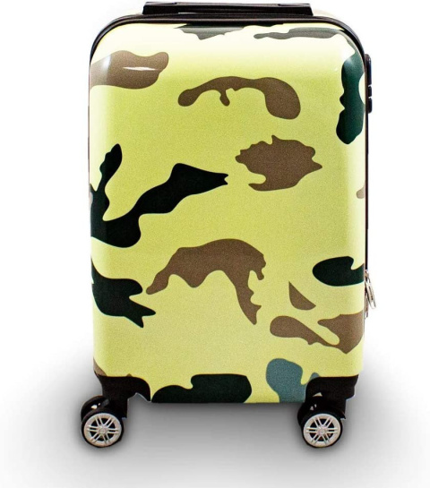 ZESTAW NOWOCZESNYCH WALIZEK PODRÓŻNYCH M L XL WZÓR CAMOUFLAGE