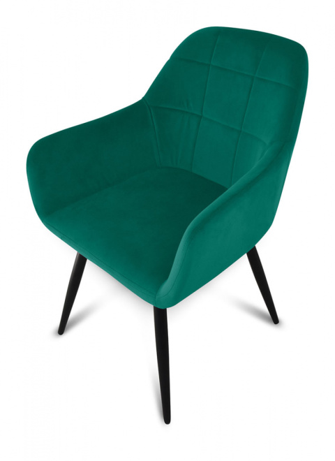 Krzesło fotel welurowy zielony x2