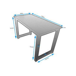 stolik biurko LOFT metalowe nogi KOLORY